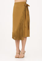 PINKO Gonna midi kiwi da donna con frange 106887A3AY L25 PINKO 