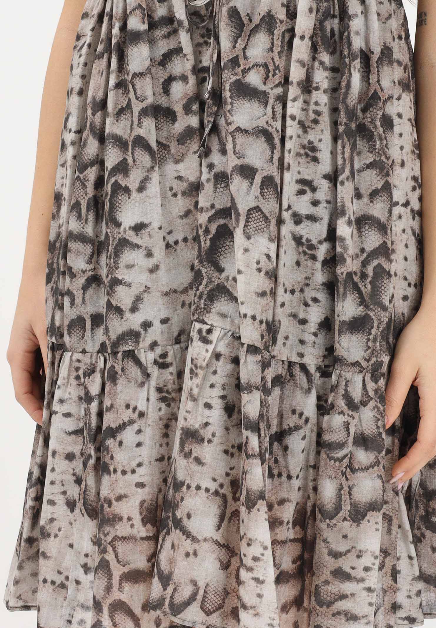 PINKO Abito corto beige da donna con stampa snake 106917A3AP CZ9 PINKO 