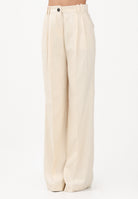 PINKO Pantalone elegante panna da donna con piega stirata 106918A2W6 C00 PINKO 