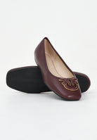 PINKO Ballerine bordeaux da donna con logo Love Birds SD0379P003P61 . PINKO 