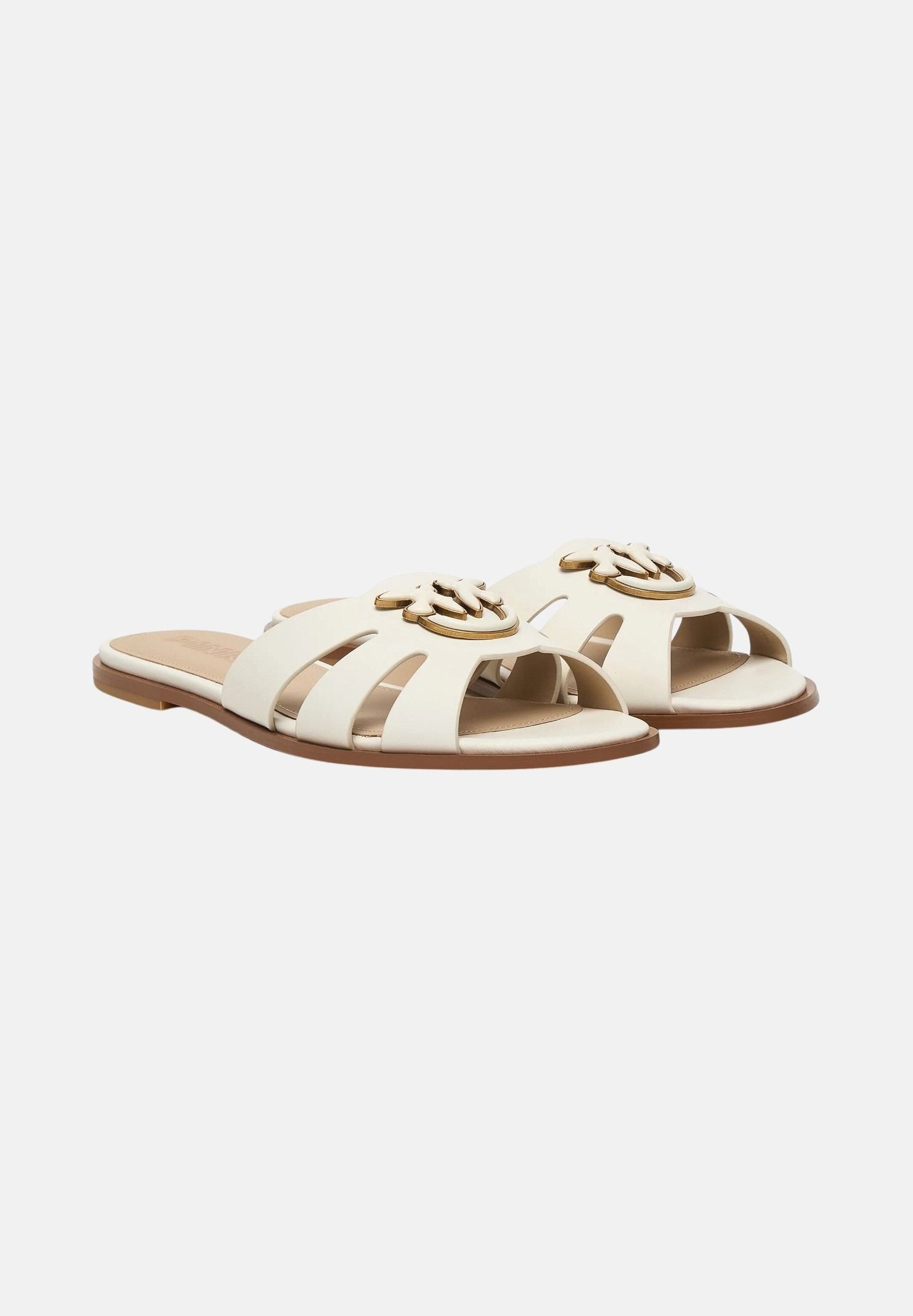 PINKO Ciabatte panna da donna con logo Love Birds SD0463P001Z12 Z12 PINKO 