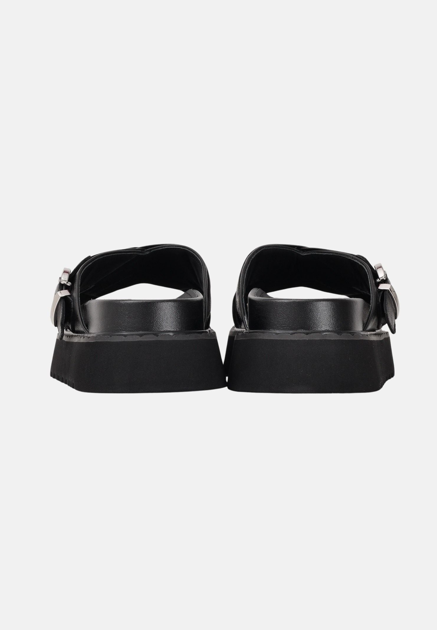 PINKO Ciabatte nere da donna in nappa intrecciata con anelli metallici SD0537P003Z99 Z99 PINKO 