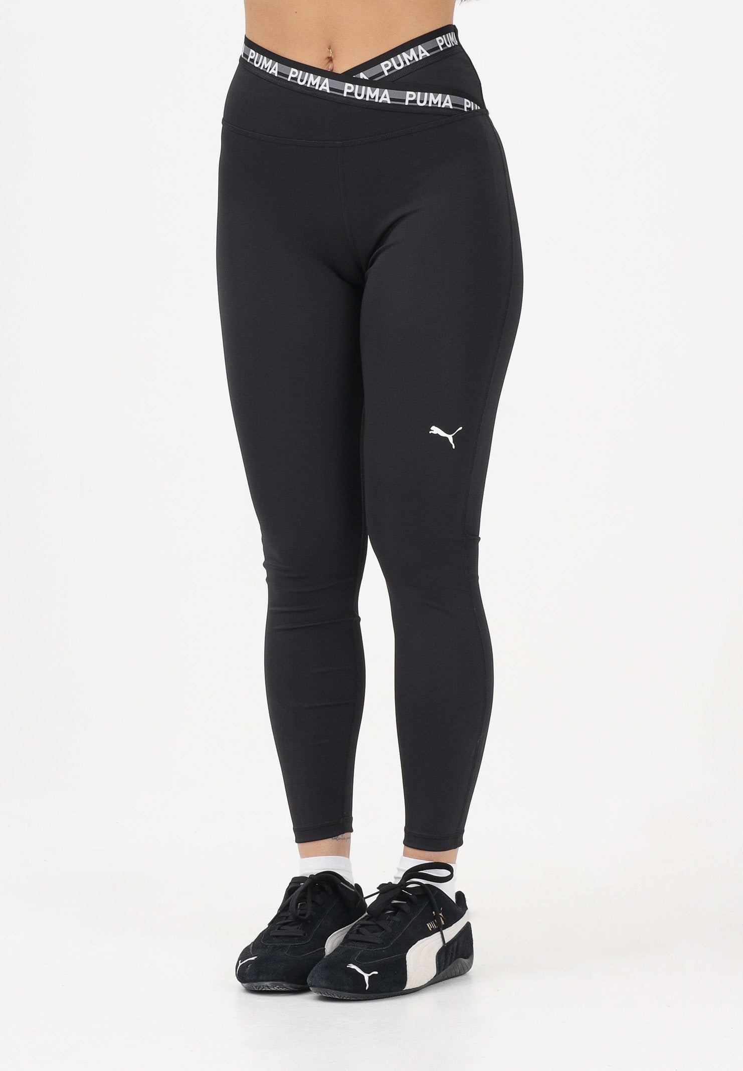 PUMA Leggings W STRONG CROSS FRONT TIGHT 7/8 nero da donna 528498 01 PUMA 