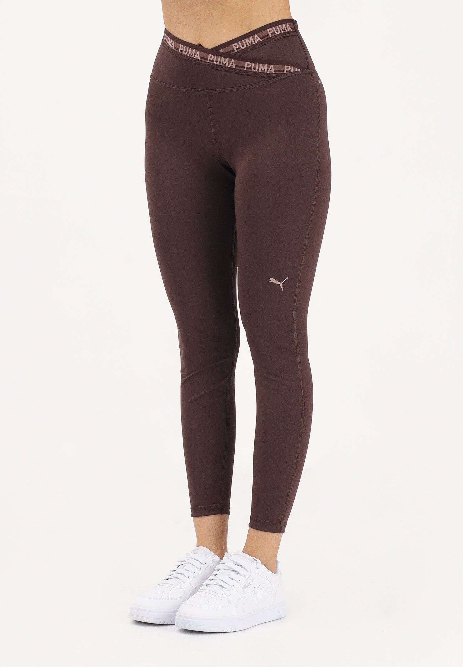 PUMA Leggings W STRONG CROSS FRONT TIGHT 7/8 marrone da donna 528498 13 PUMA 