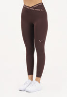 PUMA Leggings W STRONG CROSS FRONT TIGHT 7/8 marrone da donna 528498 13 PUMA 