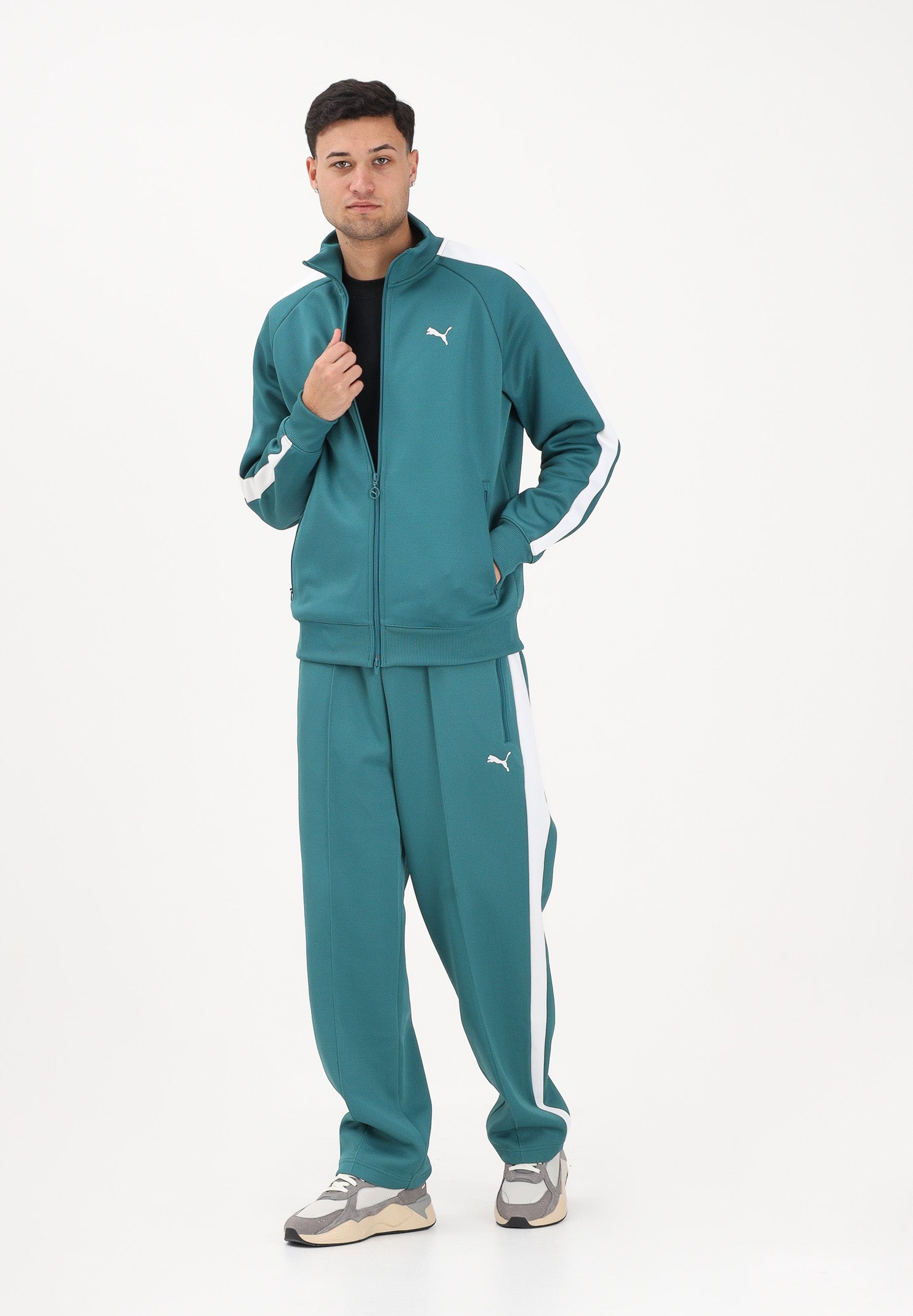 PUMA Pantalone sportivo T7 verde da uomo 629589 41 PUMA 