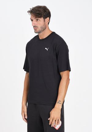 PUMA T-shirt a manica corta WARDROBE ESS nera da uomo 629645 01 PUMA 