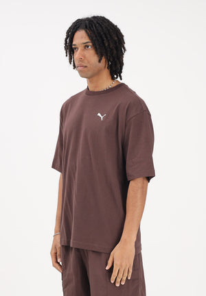 PUMA T-shirt a manica corta WARDROBE ESS marrone da uomo 629645 31 PUMA 