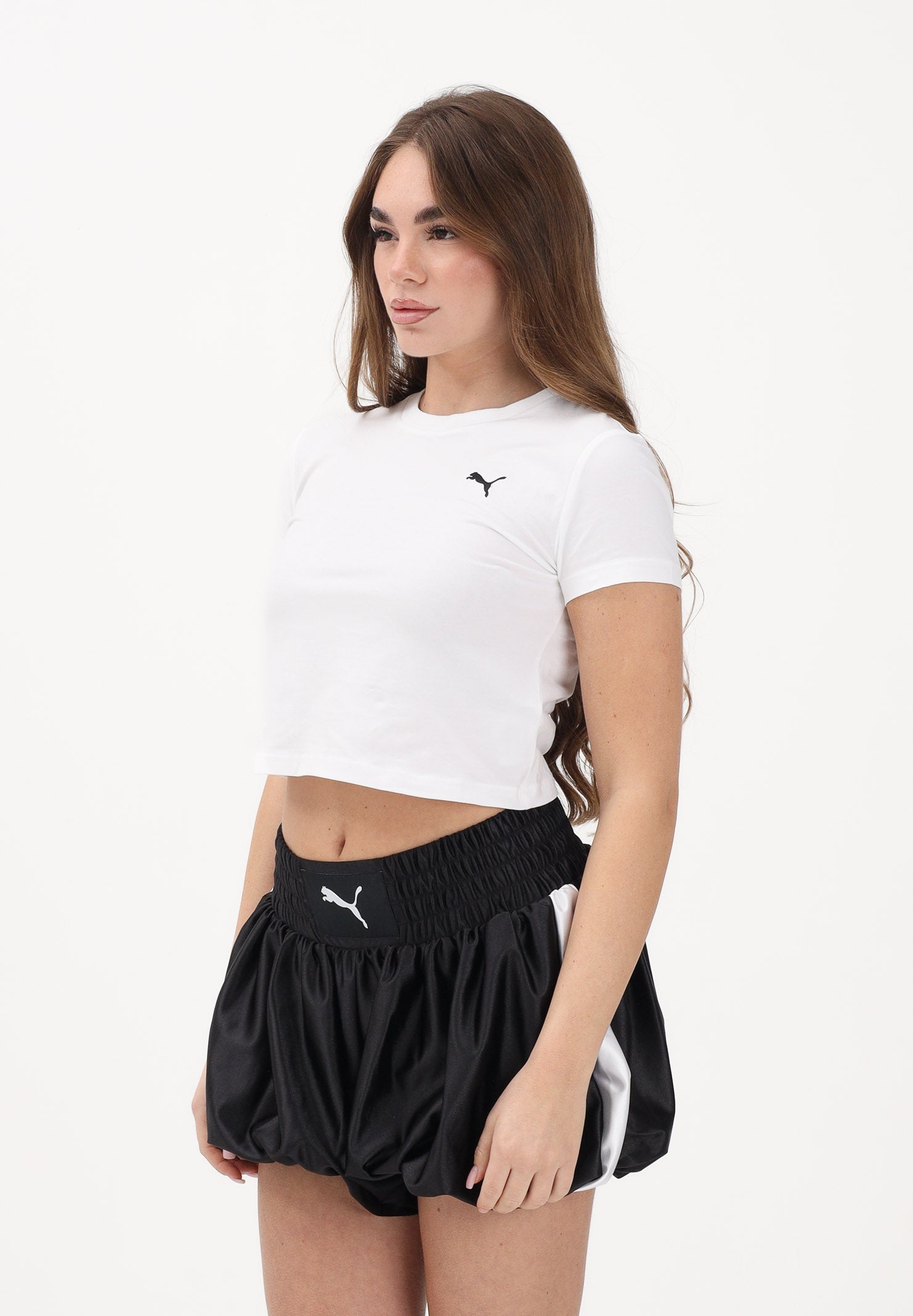 PUMA T-shirt a manica corta WARDROBE ESS bianca da donna 629745 02 PUMA 