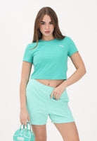 PUMA T-shirt a manica corta WARDROBE ESS verde acqua da donna 629745 40 PUMA 