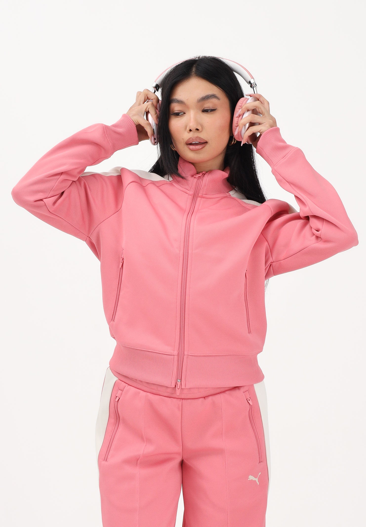 PUMA Felpa con zip T7 ALWAYS ON rosa da donna 629796 25 PUMA 