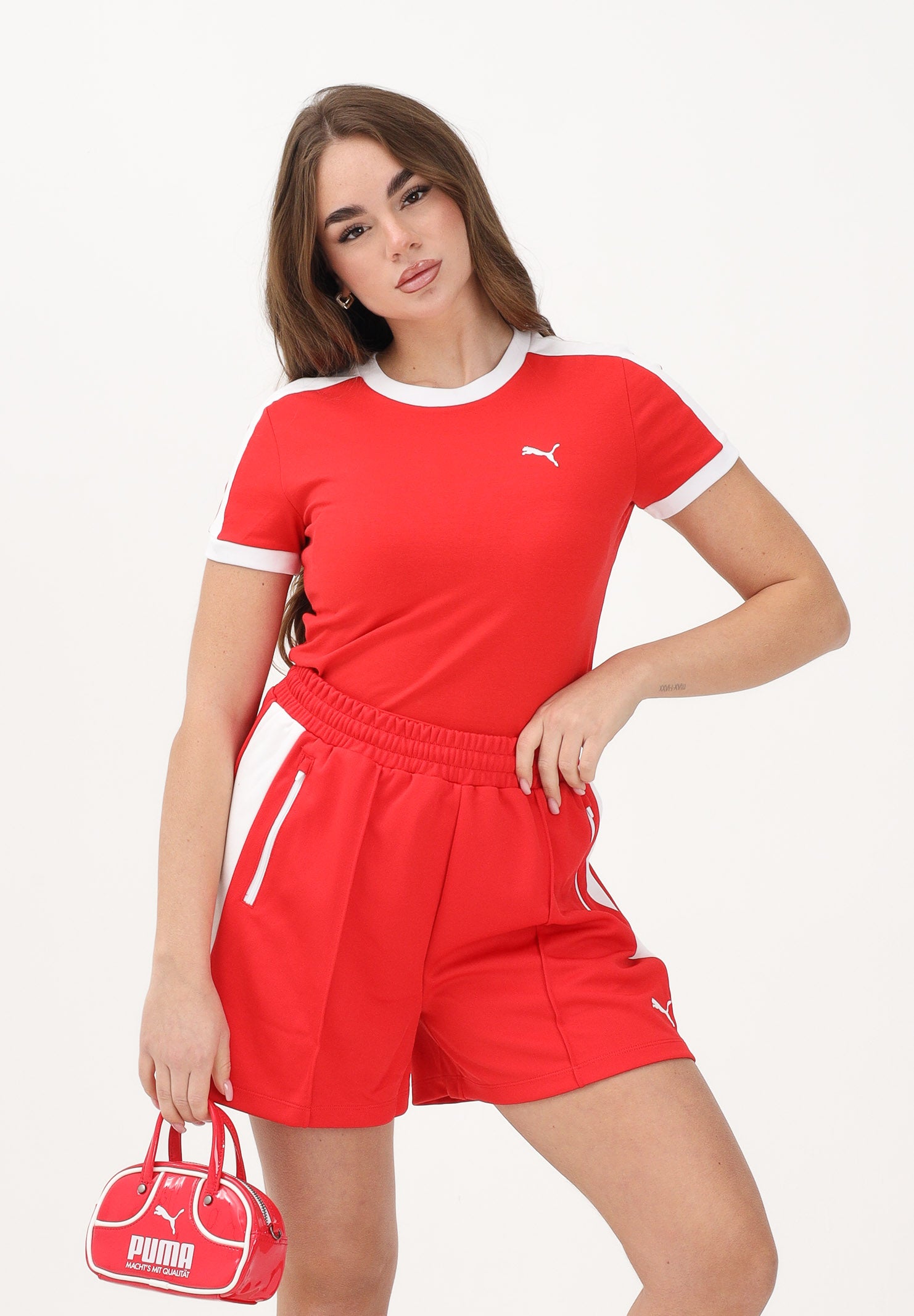 PUMA T-shirt a manica corta T7 rossa da donna 632129 11 PUMA 