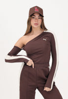PUMA Top asimmetrico T7 marrone da donna 634623 13 PUMA 