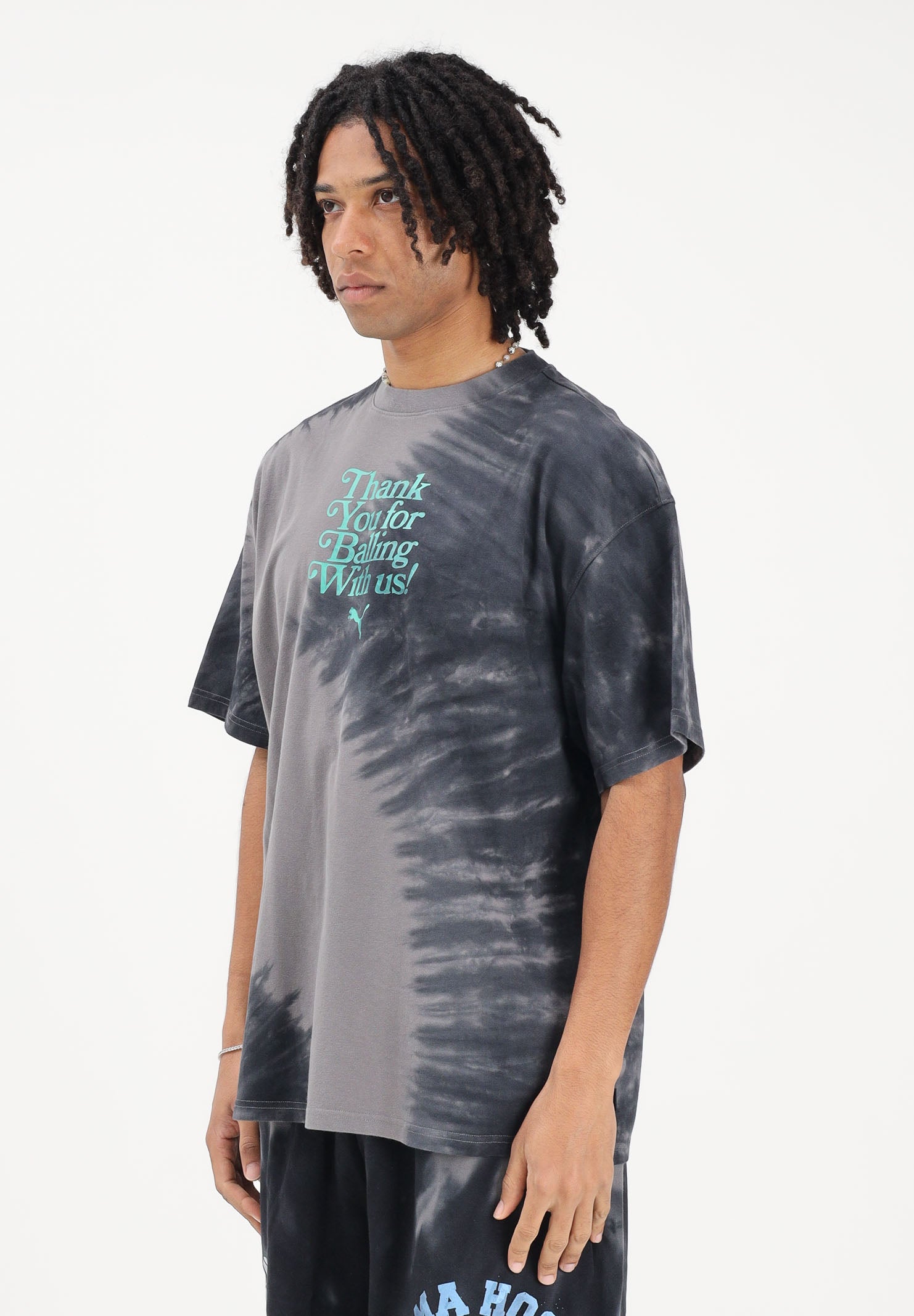 PUMA T-shirt a manica corta What The Fun grigia da uomo 635002 01 PUMA 
