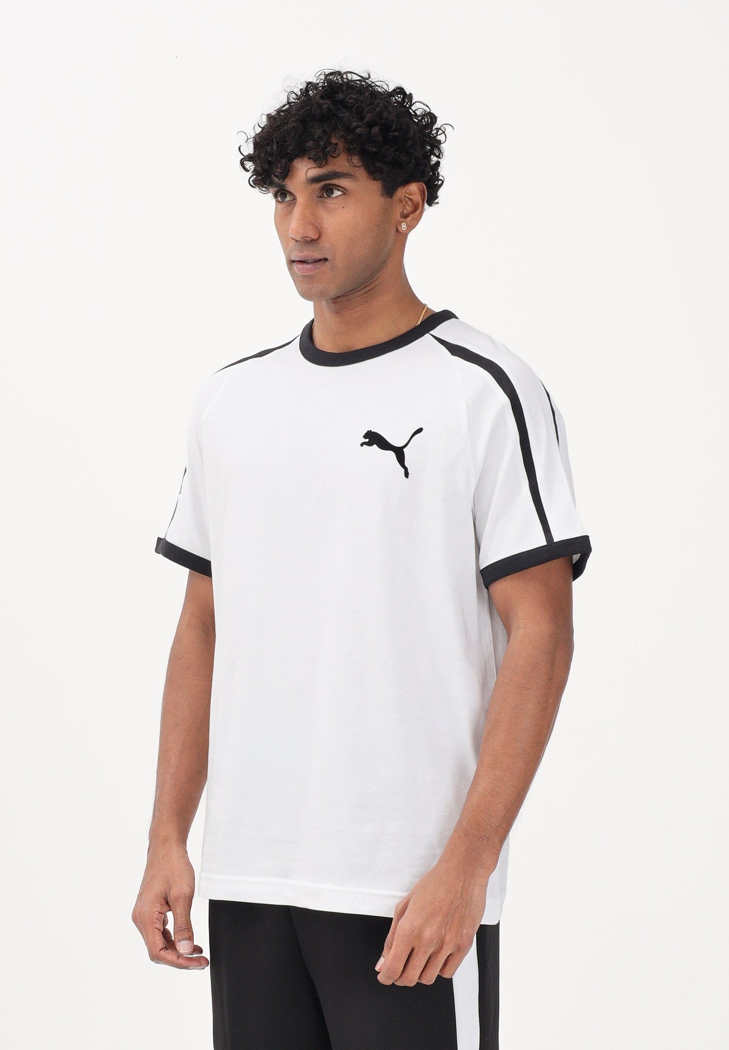 PUMA T-shirt a manica corta T7 Big Cat bianca da uomo 635242 02 PUMA 