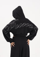 PUMA Felpa con zip Essentials Graphics Bedazzled nera da donna 635394 01 PUMA 
