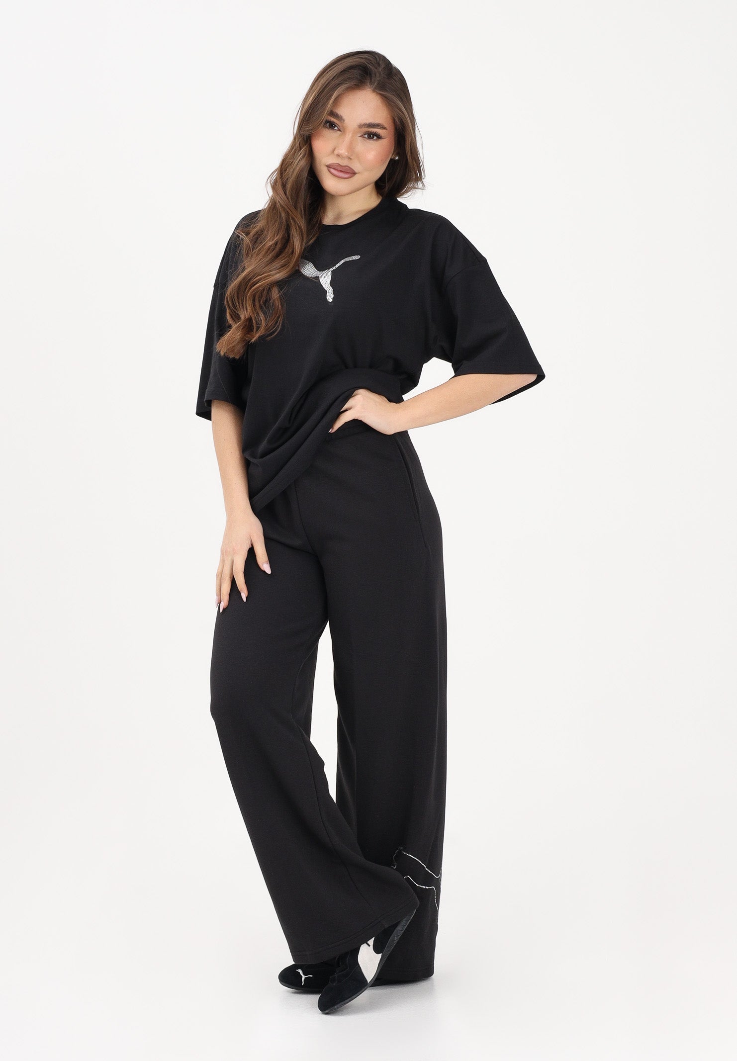 PUMA Pantalone sportivo Ess Bedazzled nero da donna 636903 01 PUMA 