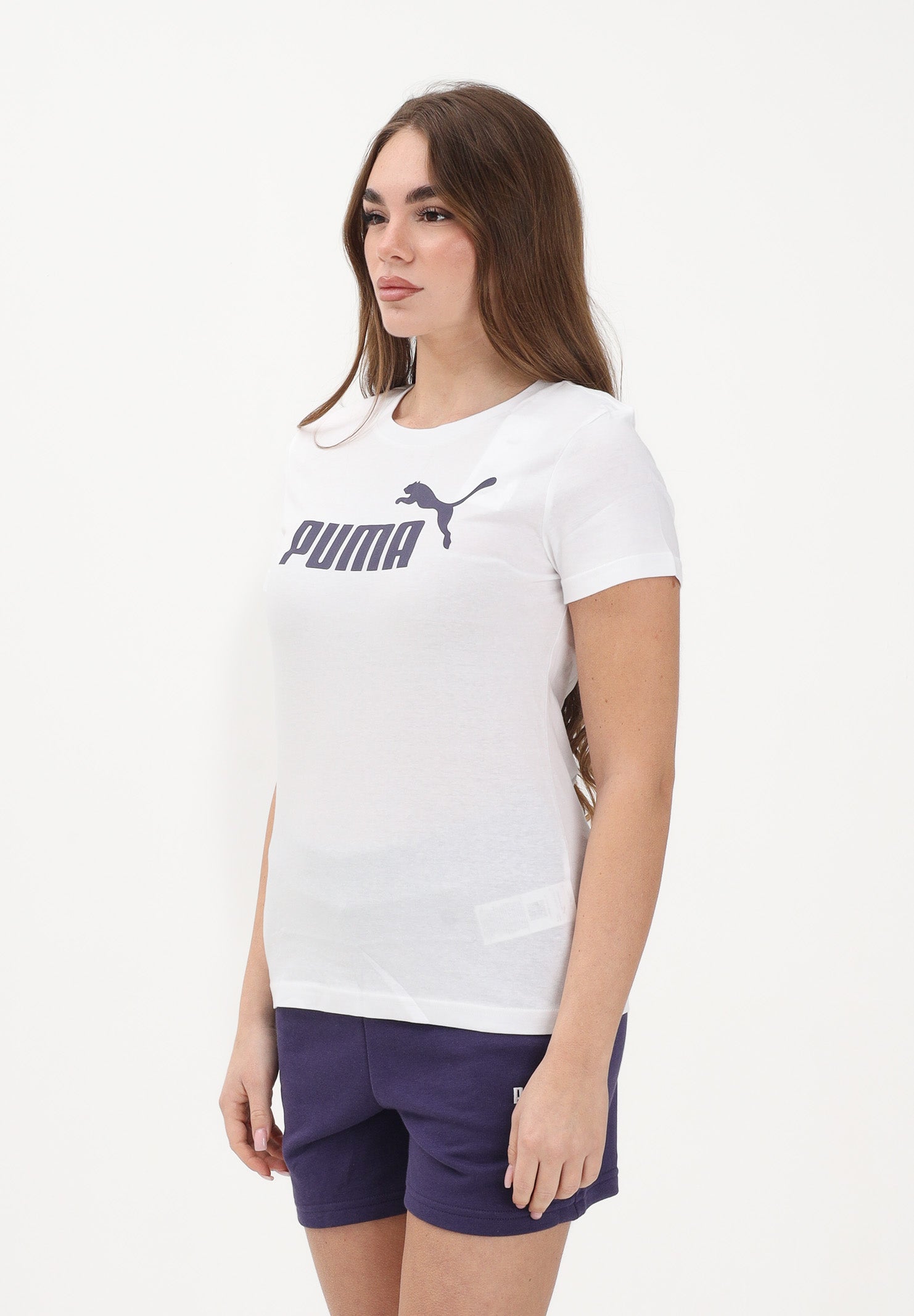 PUMA T-shirt a manica corta ESS N. 1 bianca da donna 682371 51 PUMA 