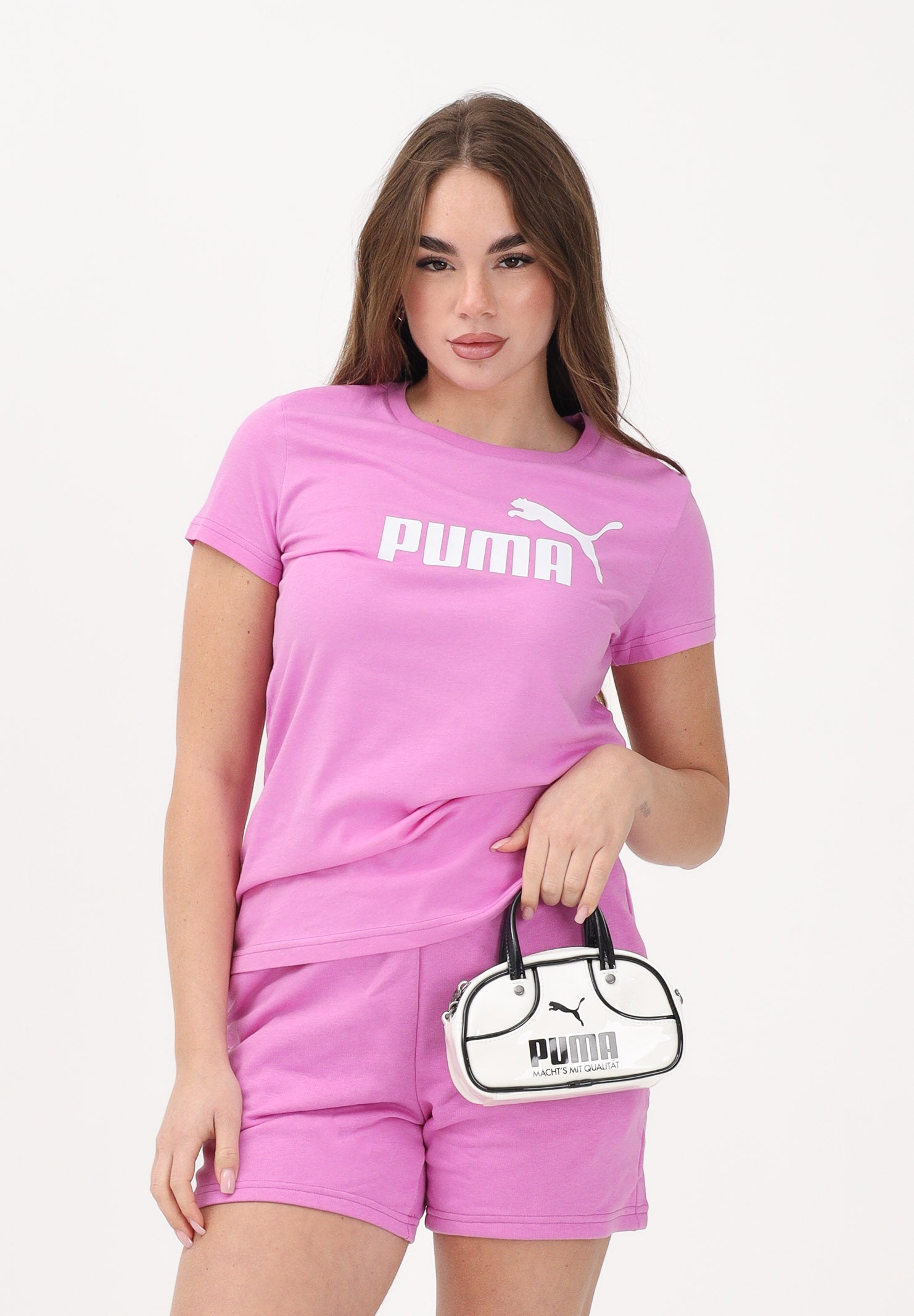 PUMA T-shirt a manica corta ESS N. 1 fucsia da donna 682371 74 PUMA 