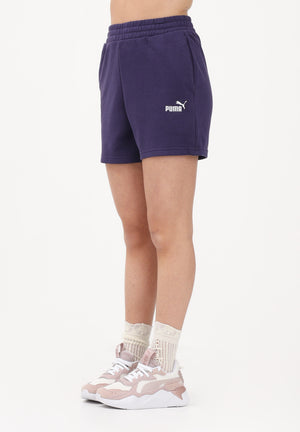 PUMA Shorts sportivo ESS Small No. 1 Logo 5'' High-Waist viola da donna 682441 64 PUMA 