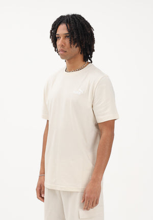 PUMA T-shirt a manica corta Ess Small No. 1 Logo panna da uomo 682535 87 PUMA 