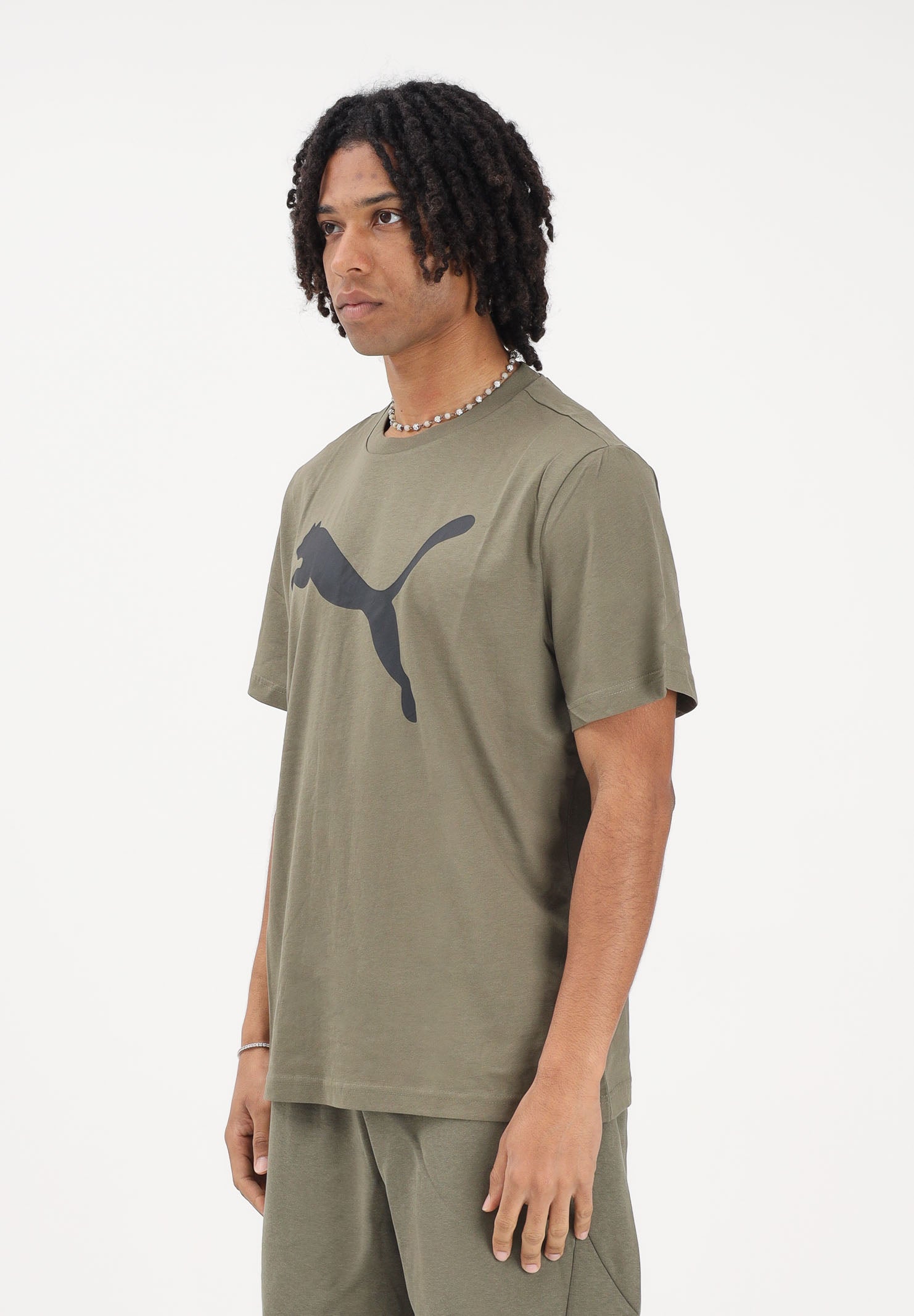 PUMA T-shirt a manica corta Ess verde militare da uomo 682536 81 PUMA 