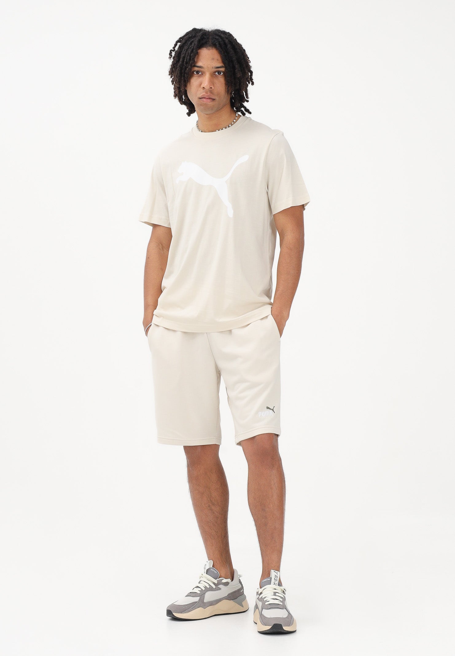 PUMA T-shirt a manica corta Ess panna da uomo 682536 87 PUMA 