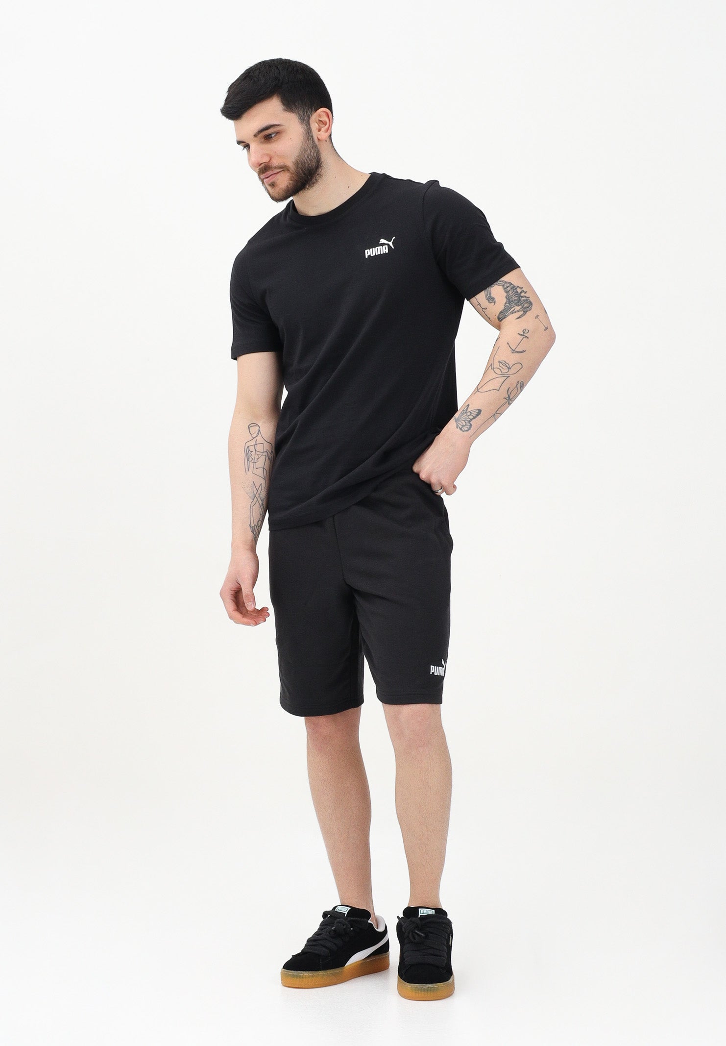 PUMA Pantalone sportivo Essentials No. 1 Logo 10" nero da uomo 682594 01 PUMA 