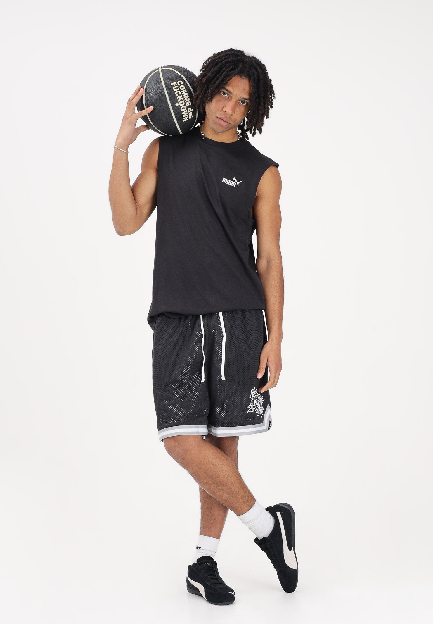 PUMA T-shirt senza maniche Essentials nera da uomo 682626 01 PUMA 