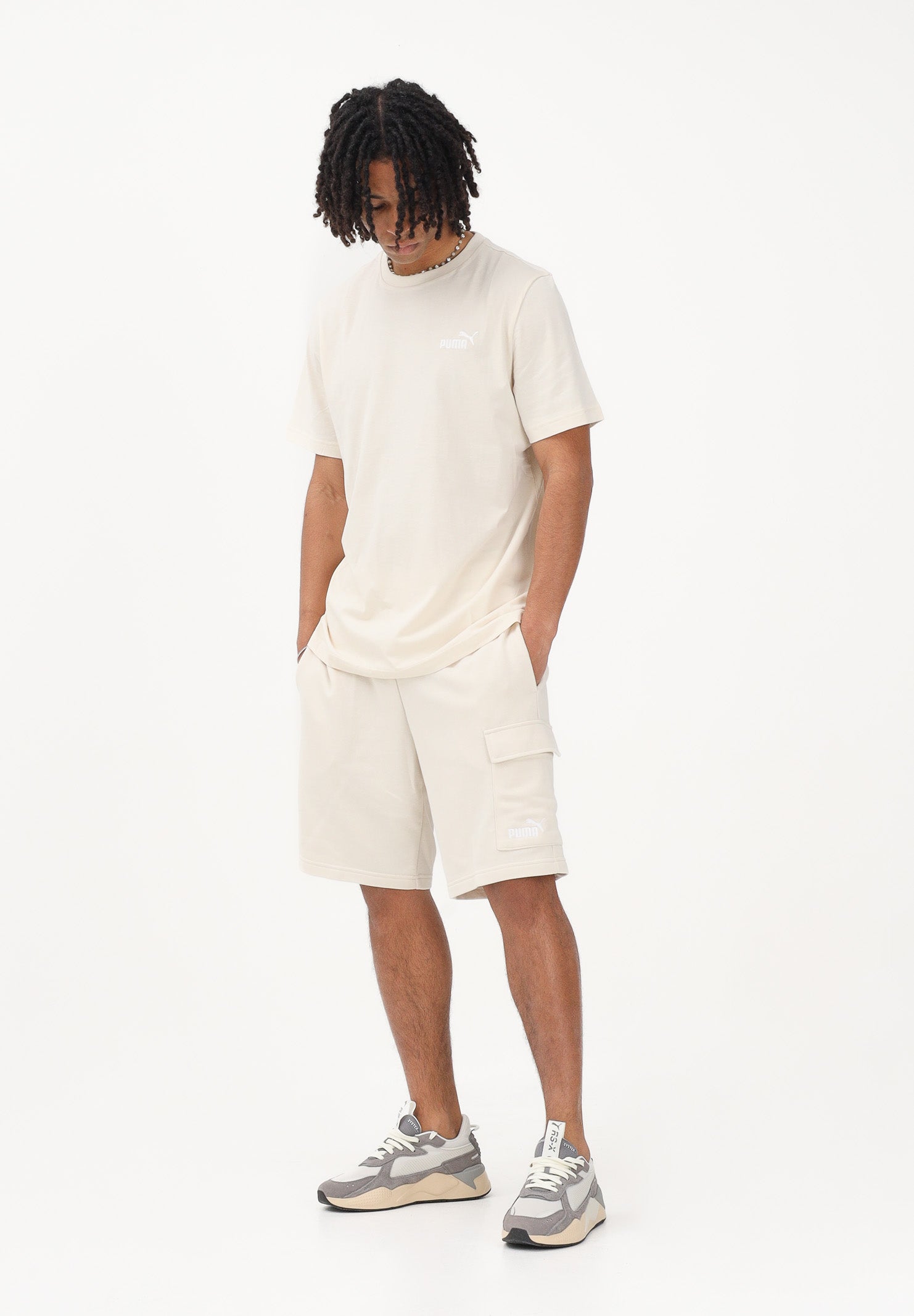 PUMA Shorts cargo Essentials con logo N. 1 panna da uomo 682662 87 PUMA 