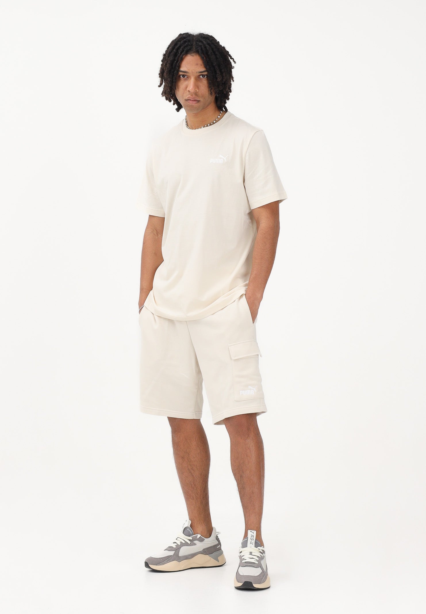 PUMA Shorts cargo Essentials con logo N. 1 panna da uomo 682662 87 PUMA 
