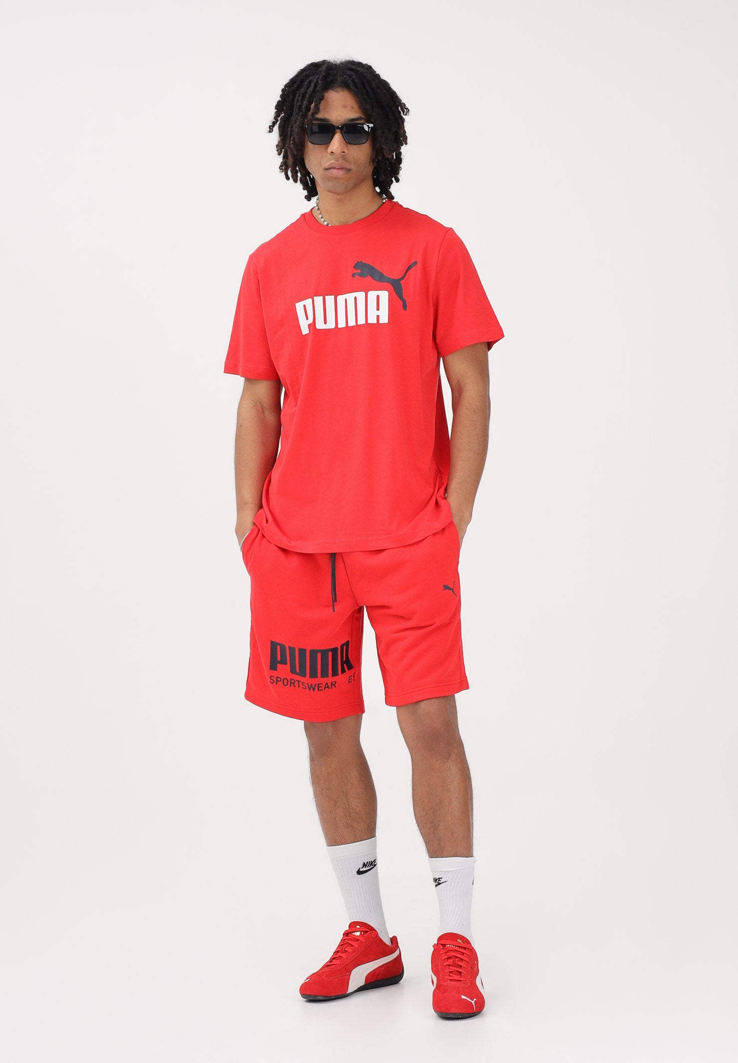 PUMA T-shirt a manica corta Essentials 2 Colour N.1 Logo rossa da uomo 684708 11 PUMA 