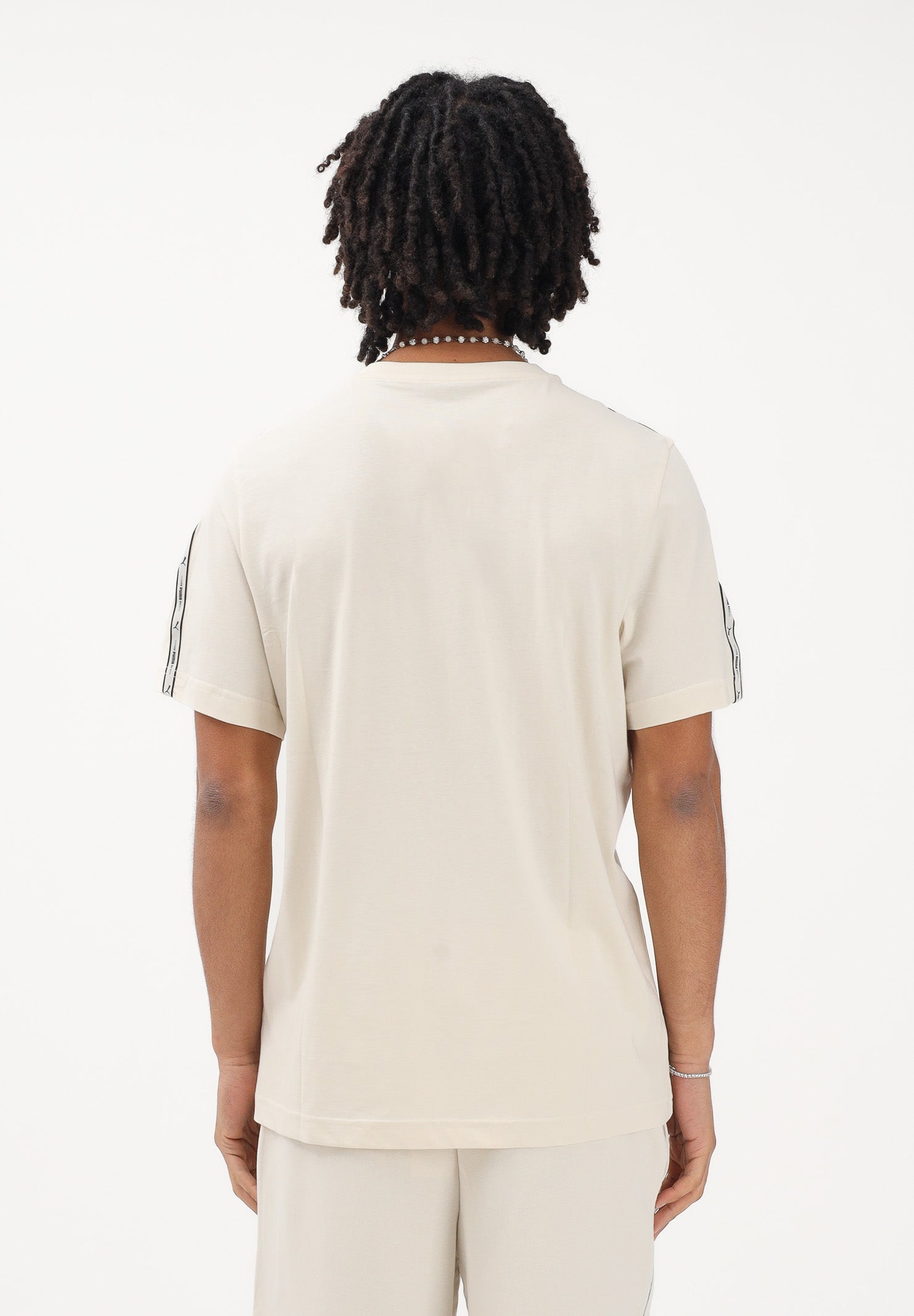 PUMA T-shirt a manica corta Essentials Tape panna da uomo 691693 87 PUMA 