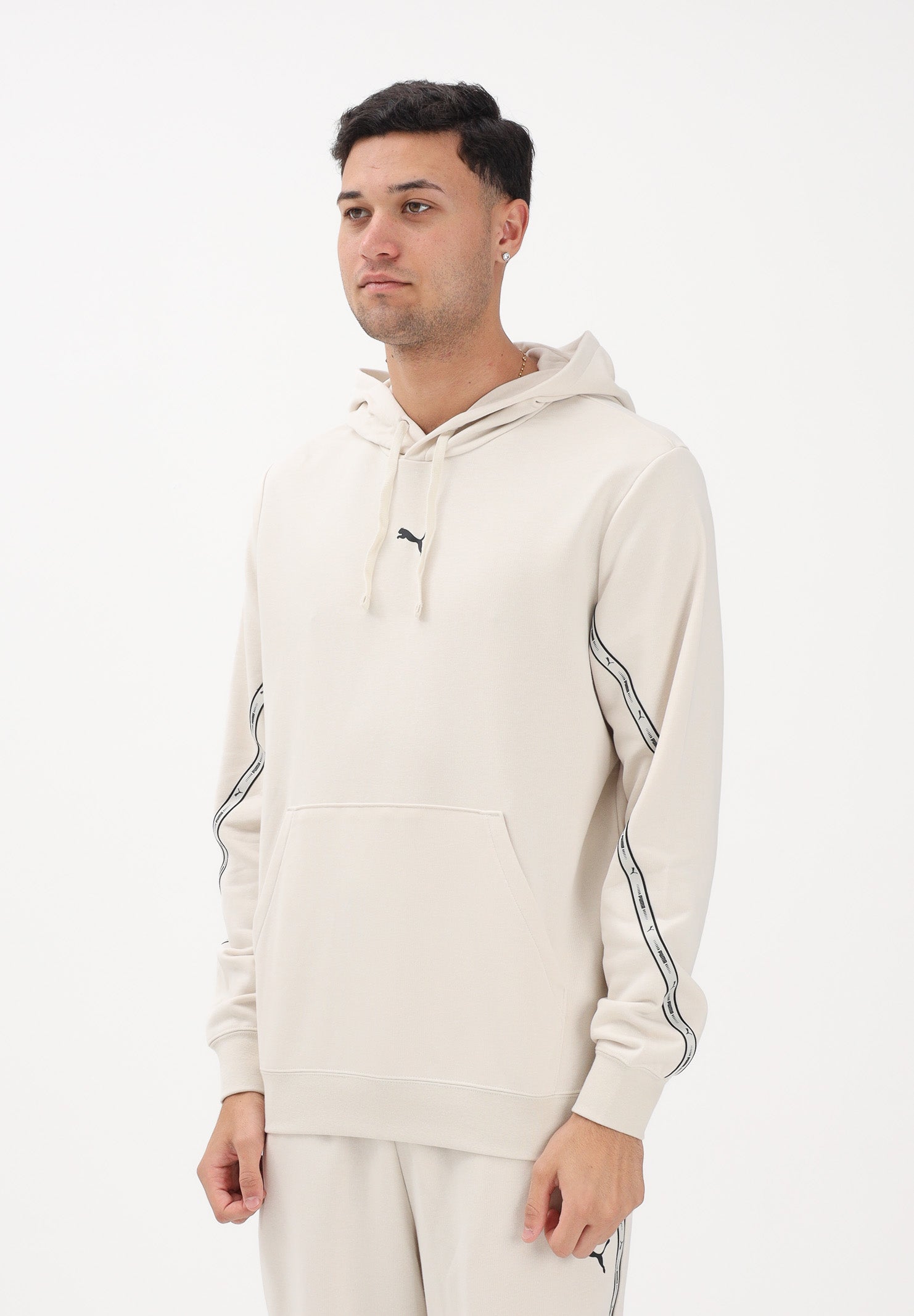 PUMA Felpa con cappuccio Essentials Tape panna da uomo 691694 87 PUMA 