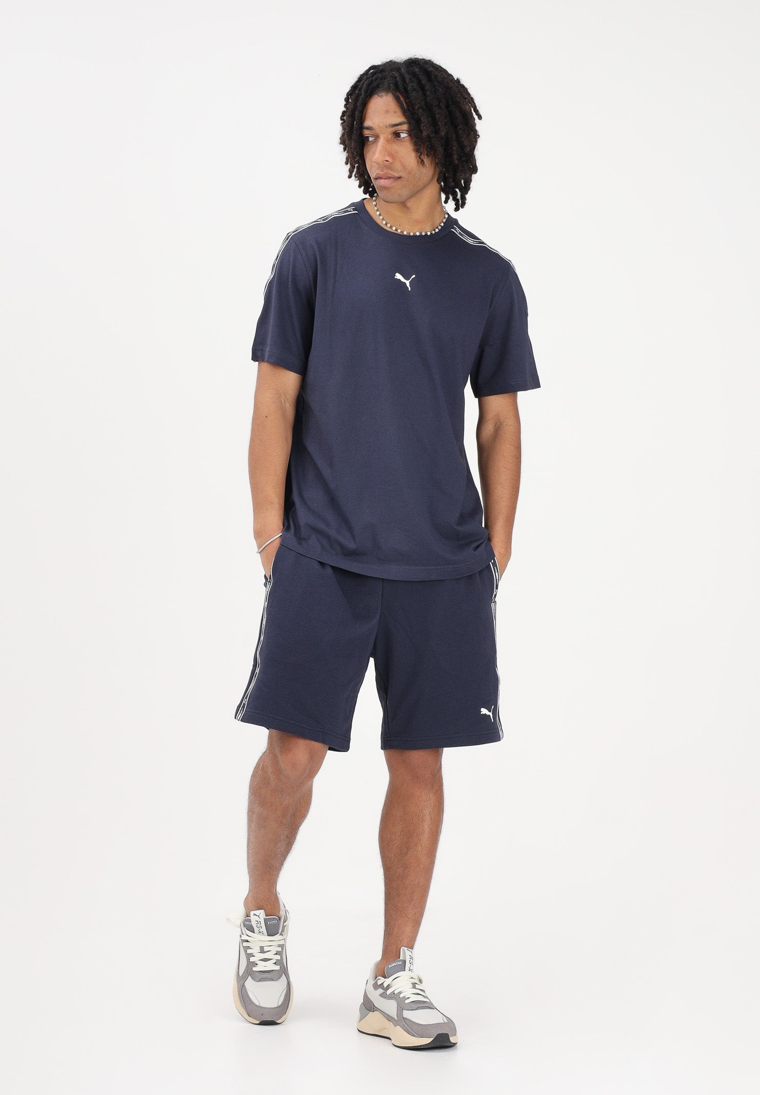 PUMA Shorts sportivo Essentials Tape blu da uomo 691696 16 PUMA 