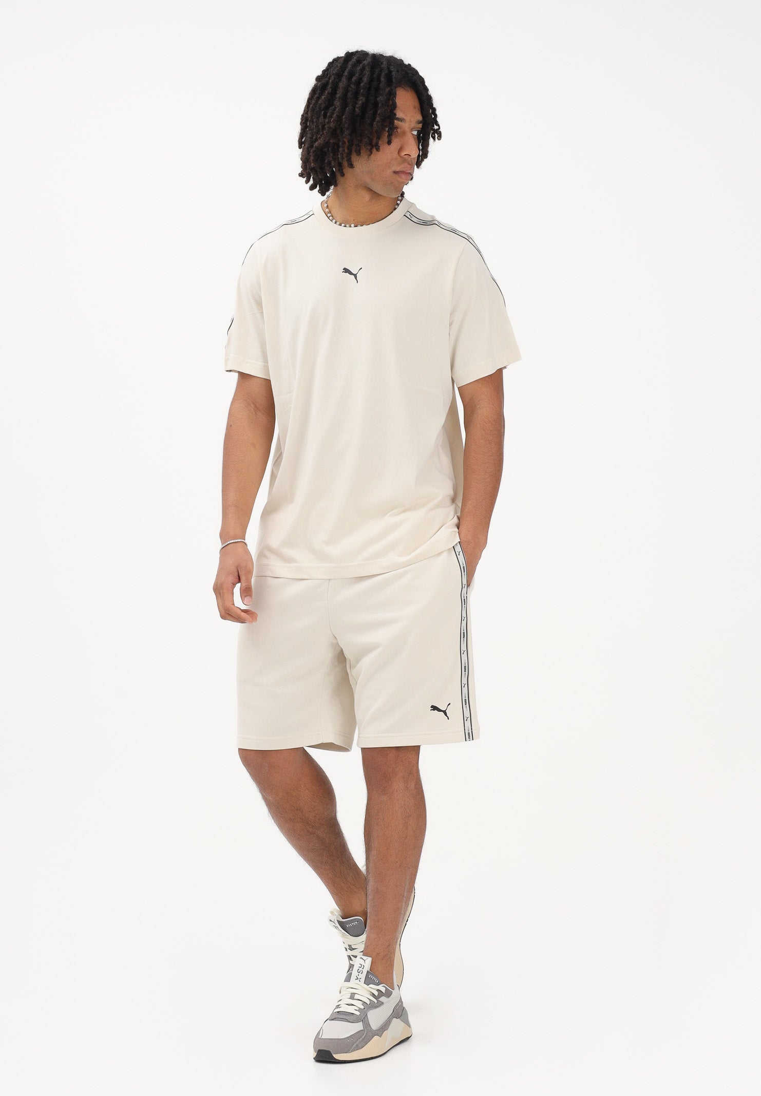 PUMA Shorts sportivo Essentials Tape panna da uomo 691696 87 PUMA 