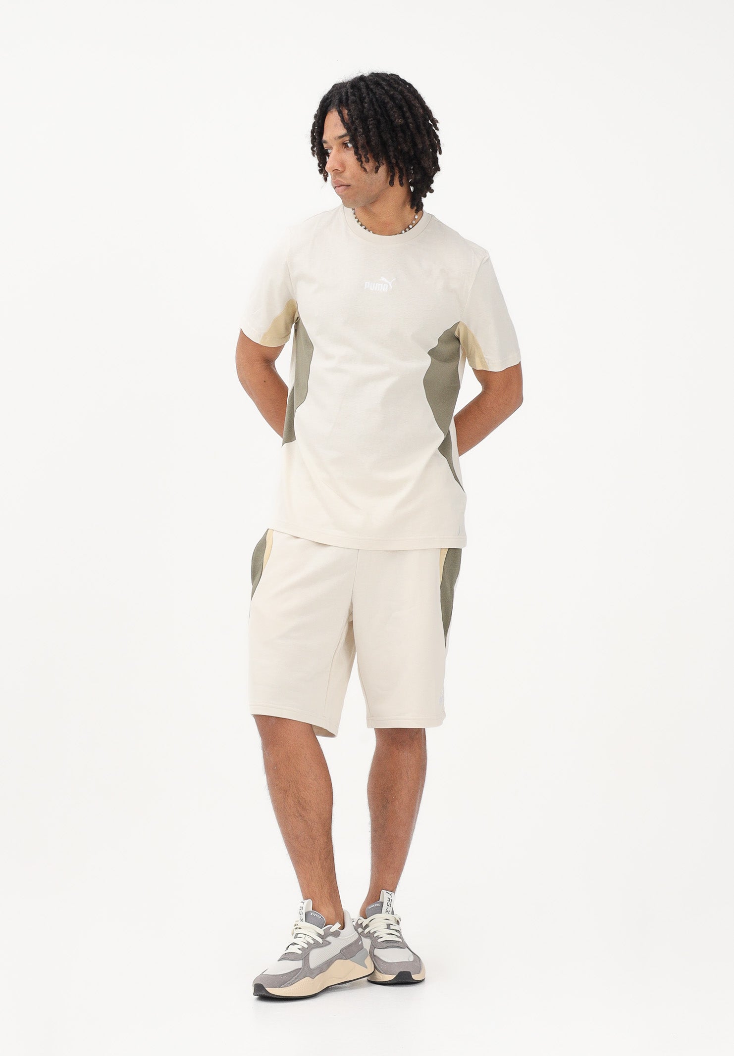 PUMA Shorts sportivo Essentials Block panna da uomo 691701 87 PUMA 