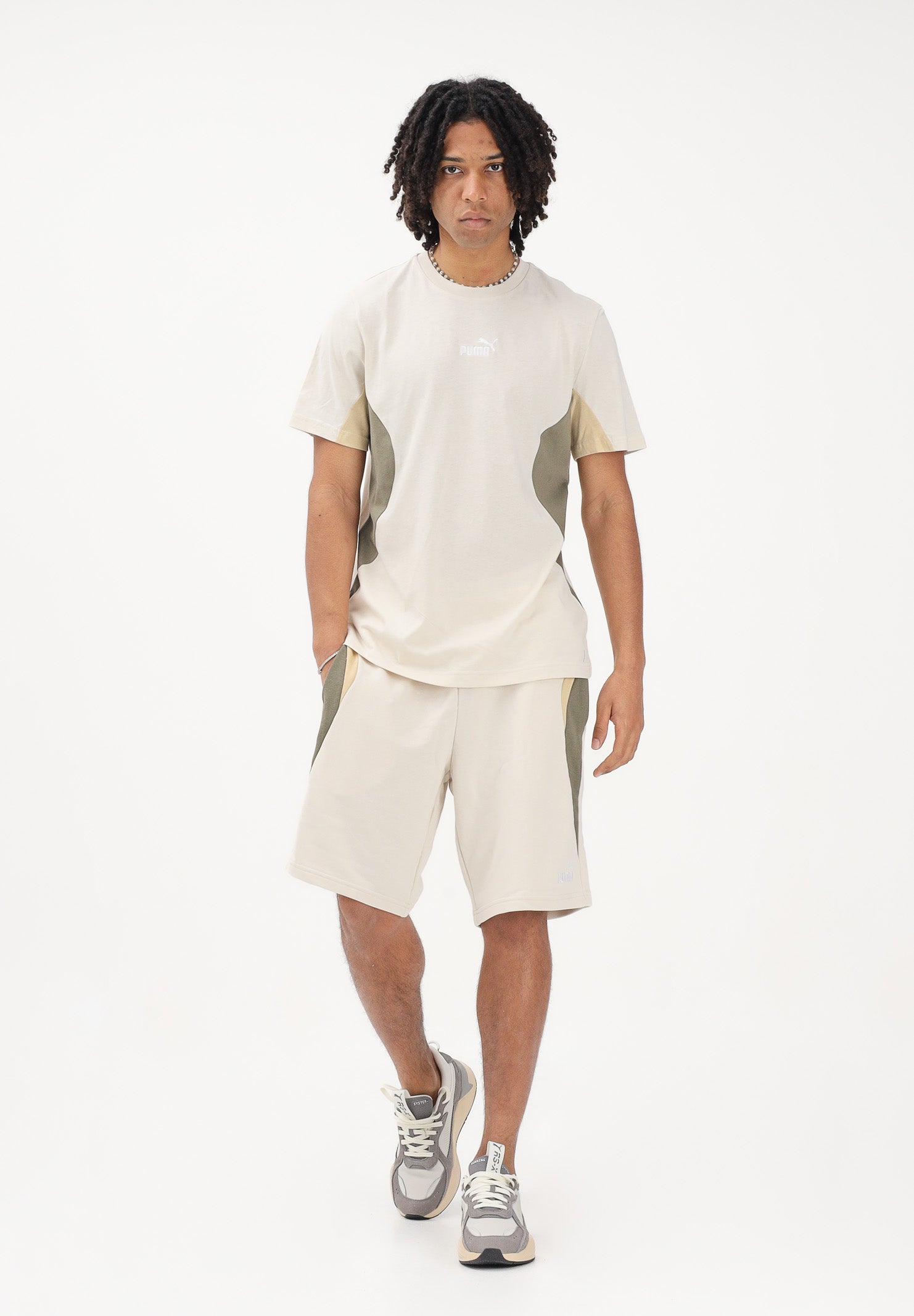PUMA Shorts sportivo Essentials Block panna da uomo 691701 87 PUMA 