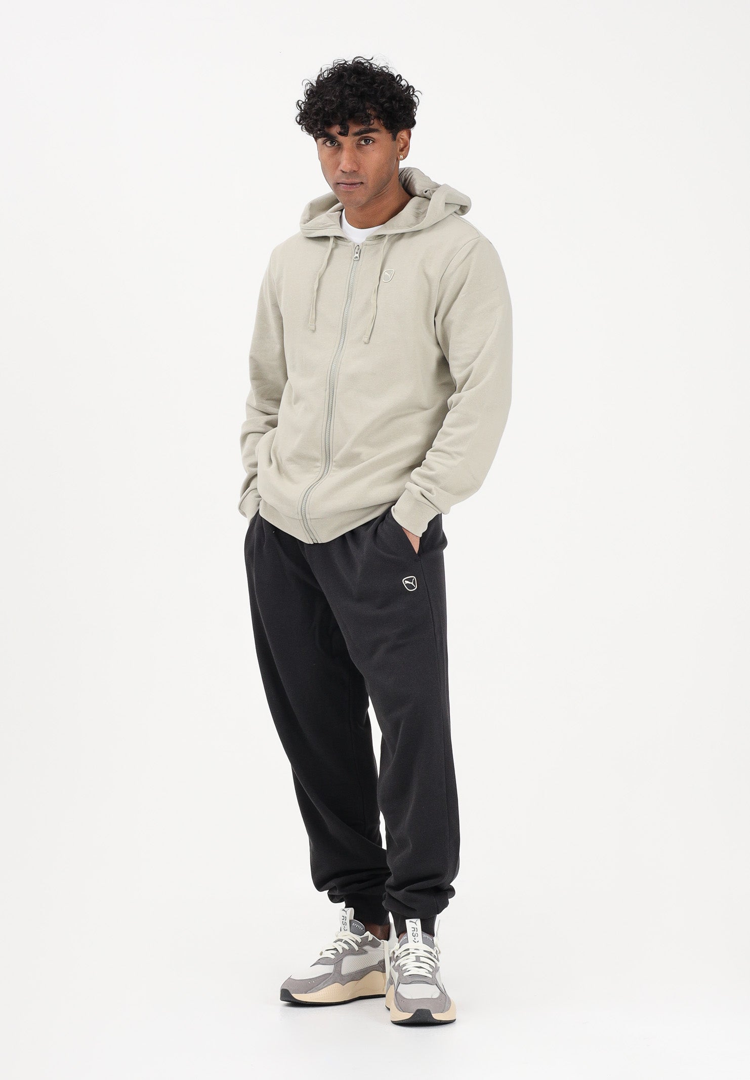 PUMA Tuta Essentials Elevated beige e nera da uomo 691771 61 PUMA 