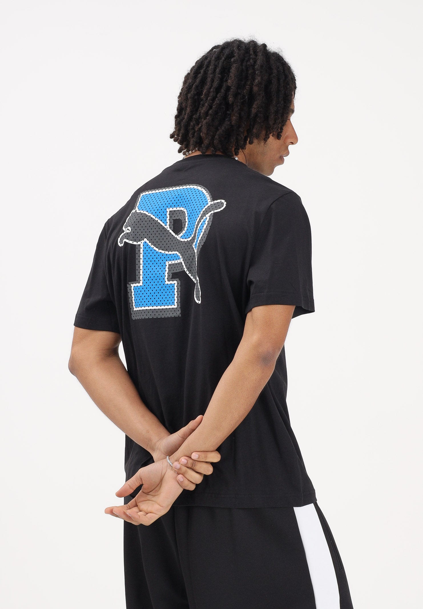 PUMA T-shirt a manica corta Graphic Varsity nera da uomo 691776 01 PUMA 