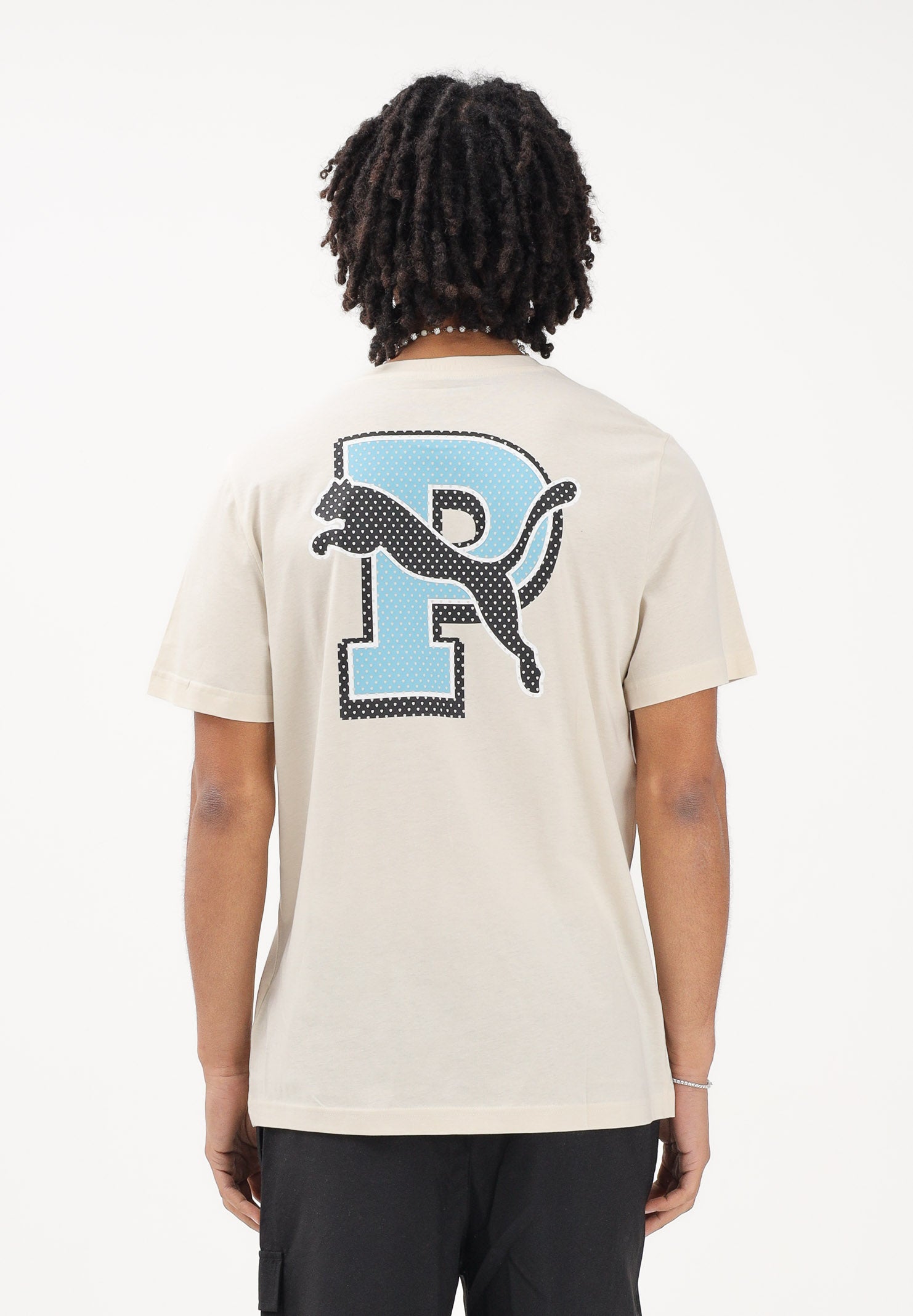 PUMA T-shirt a manica corta Graphic Varsity panna da uomo 691776 87 PUMA 
