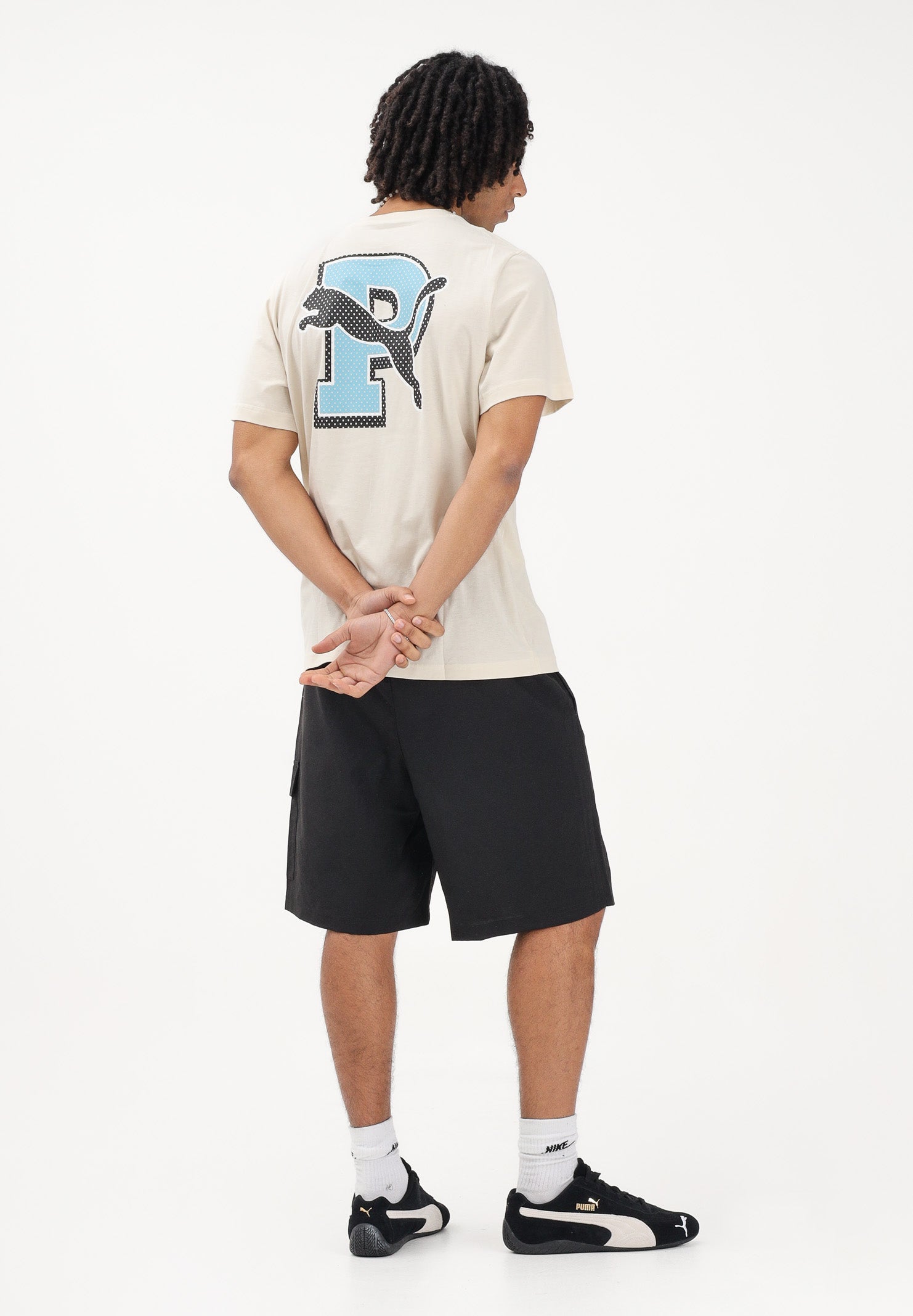 PUMA T-shirt a manica corta Graphic Varsity panna da uomo 691776 87 PUMA 