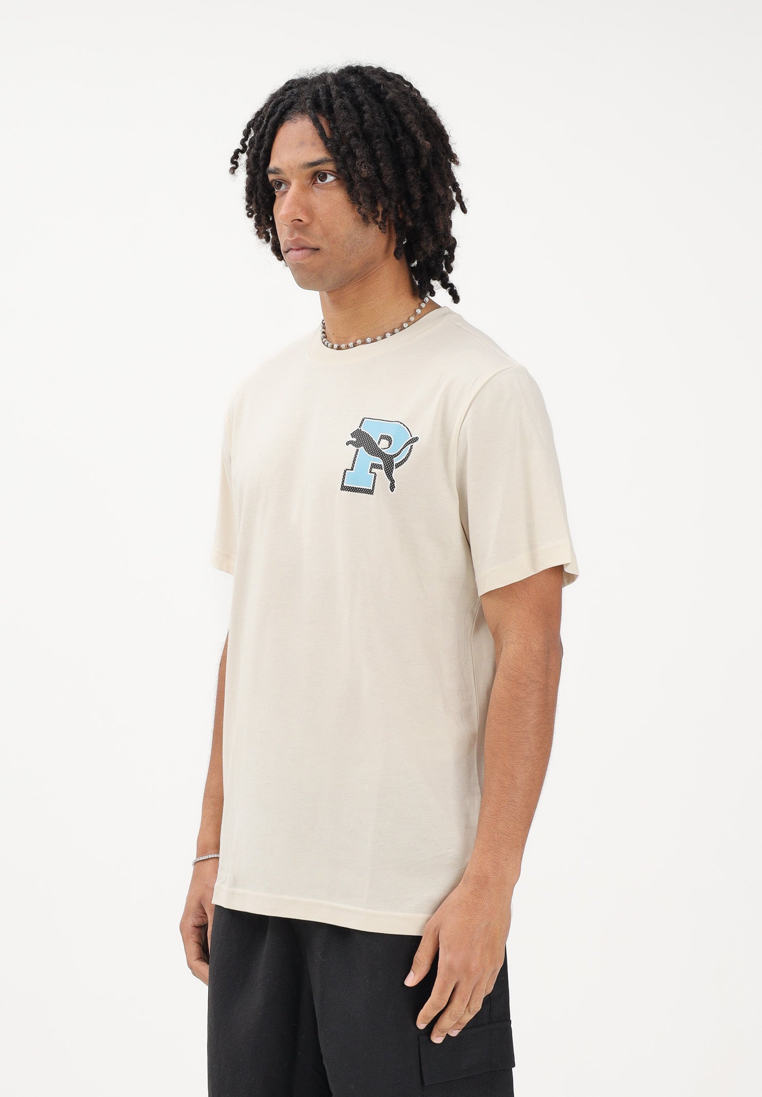 PUMA T-shirt a manica corta Graphic Varsity panna da uomo 691776 87 PUMA 
