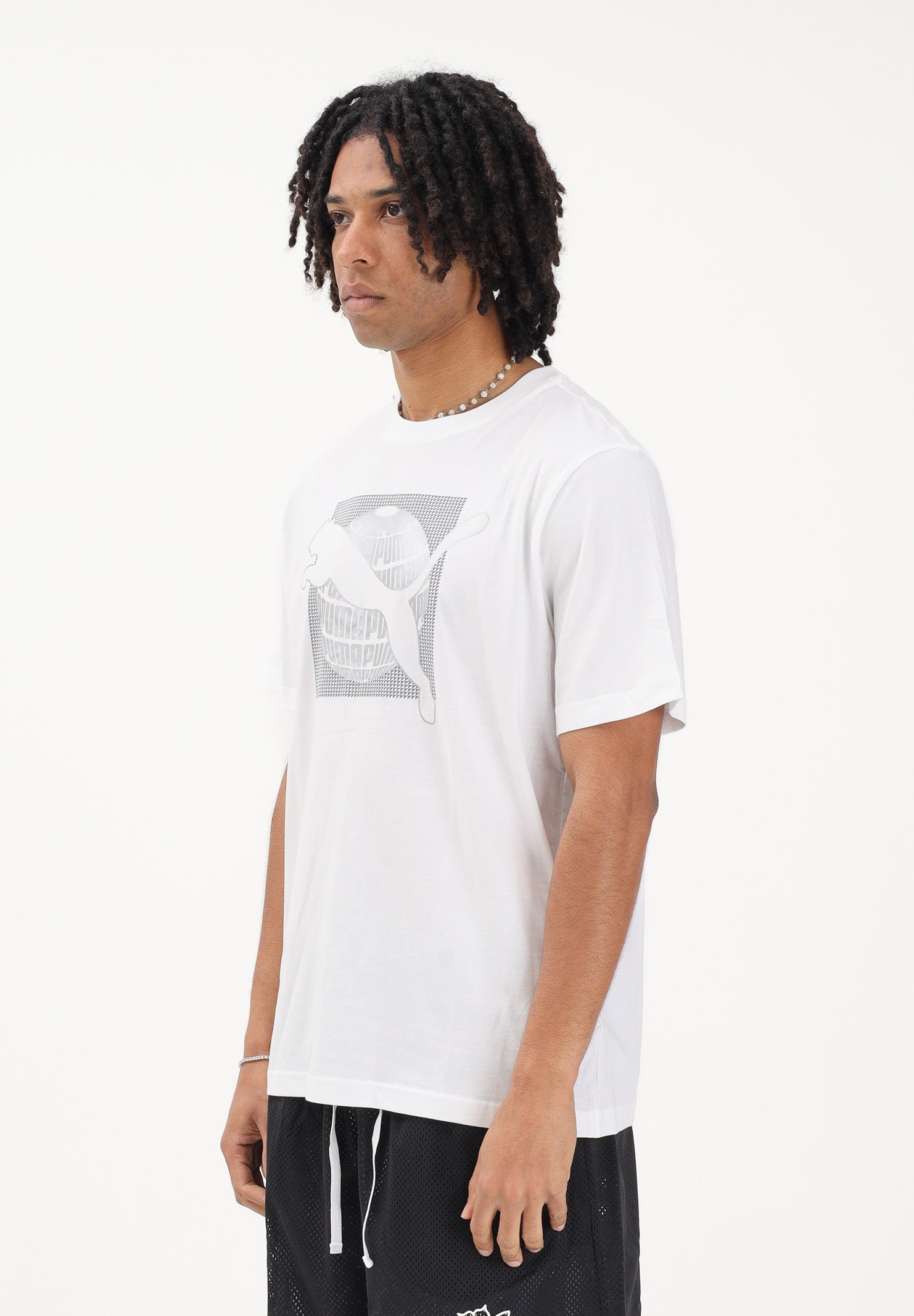 PUMA T-shirt a manica corta GRAPHICS bianca da uomo 691784 02 PUMA 