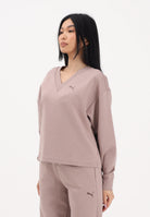 PUMA Felpa con scollo a V Essentials Elevated rosa da donna 691816 88 PUMA 