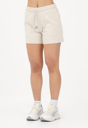 PUMA Shorts sportivo Essentials Elevated Mid-Rise 5" panna da donna 691859 87 PUMA 