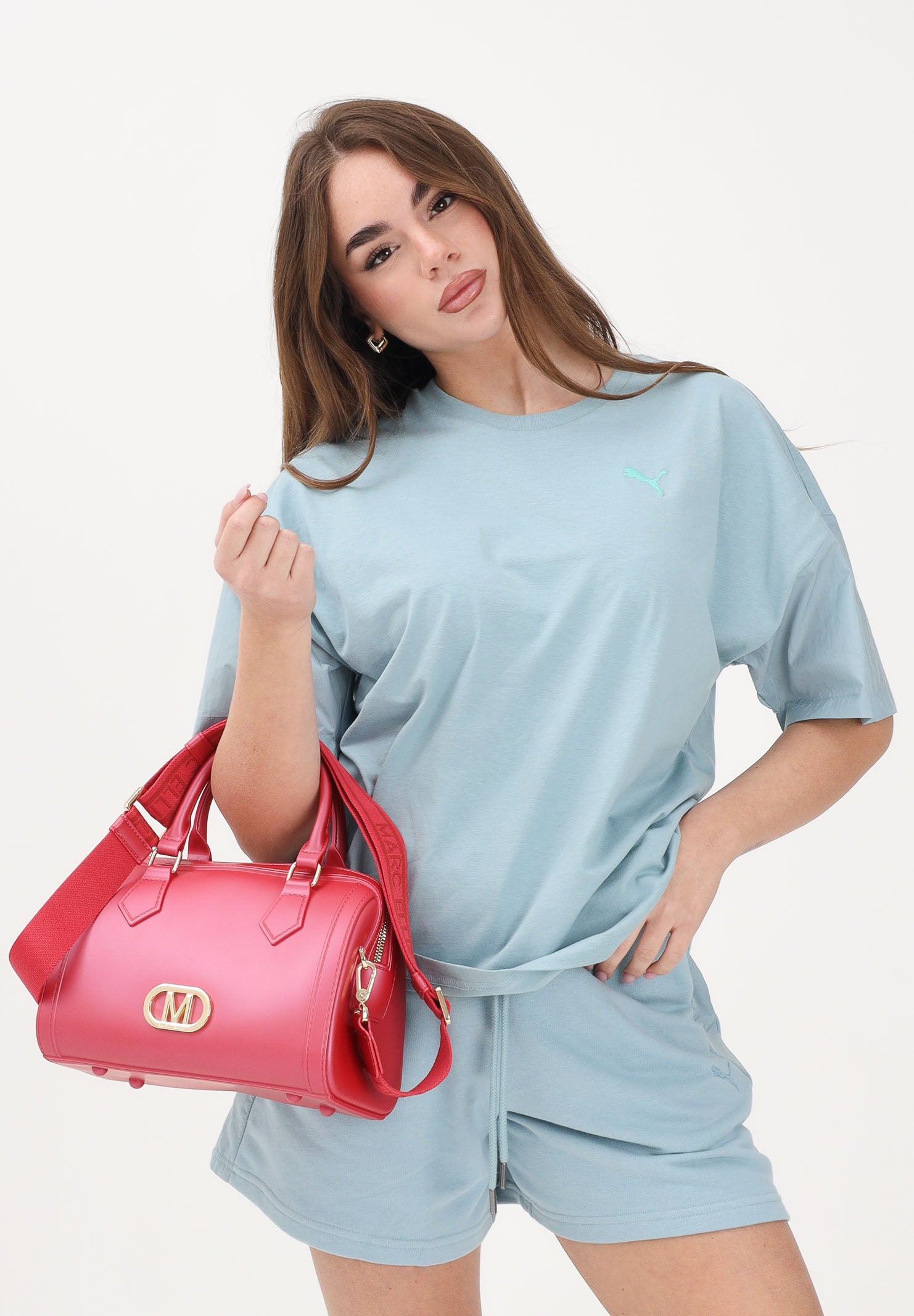 PUMA T-shirt a manica corta HER Oversized azzurra da donna 691883 47 PUMA 