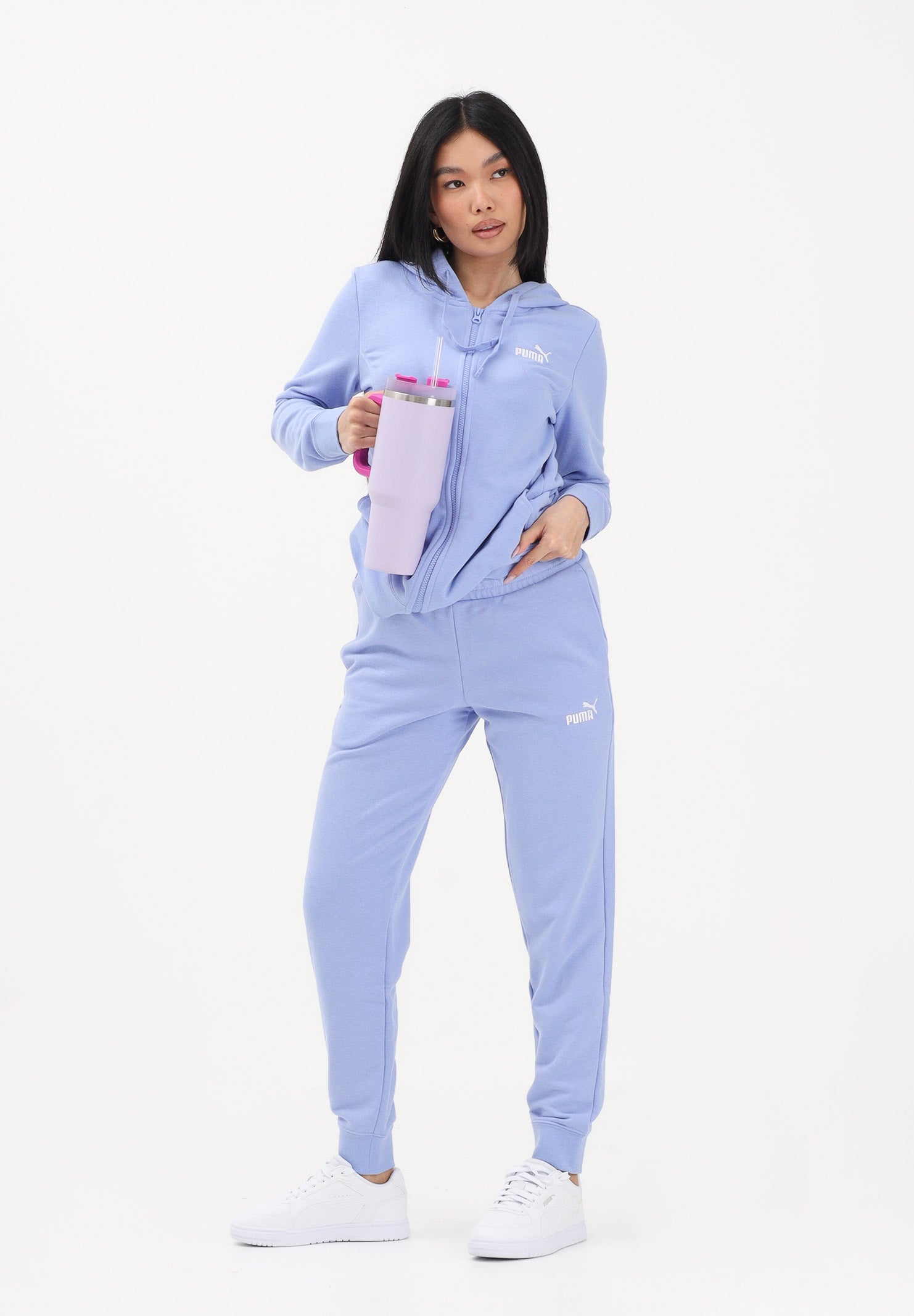 PUMA Tuta azzurro polvere da donna con logo 691902 60 PUMA 