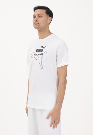 PUMA T-shirt a manica corta Graphic "Heritage Cat" bianca da uomo 692031 02 PUMA 