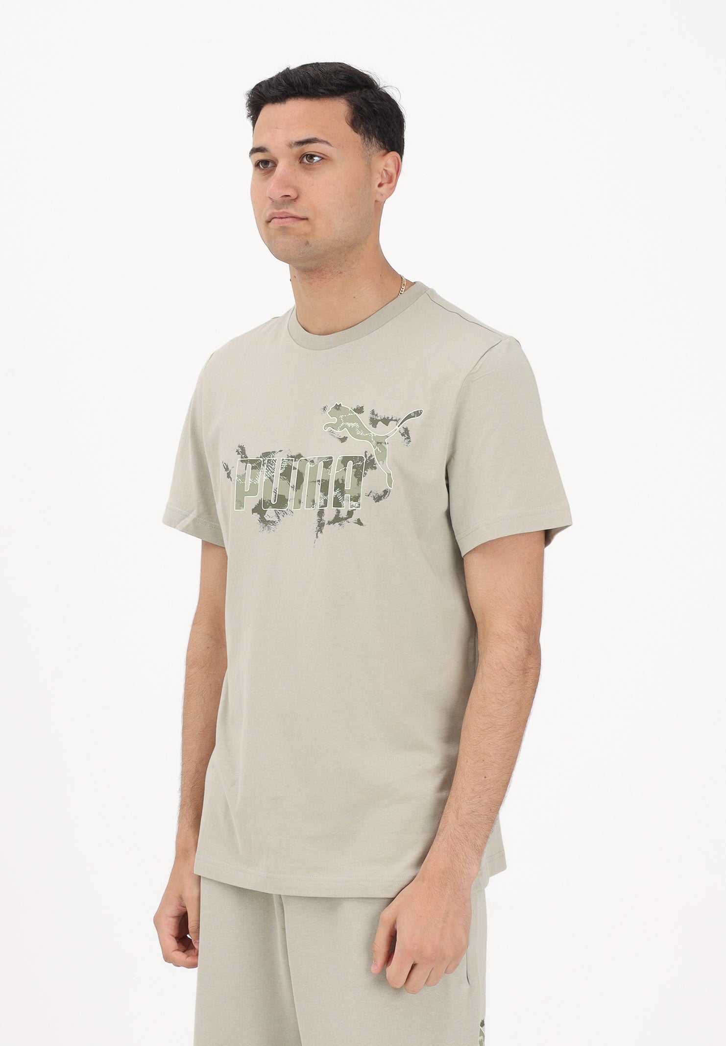 PUMA T-shirt a manica corta Camo beige da uomo 692034 61 PUMA 